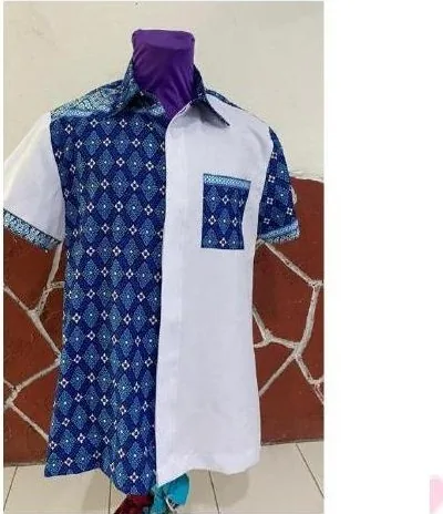 Contoh baju batik lelaki hasil jahitan mengikut spesifikasi tempahan